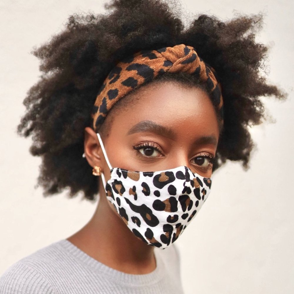 Lele Sadoughi Leopard Print Reusable Face Mask Covering NWT